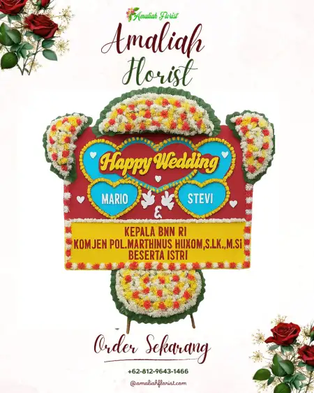 Papan Bunga Pernikahan Mangunjaya